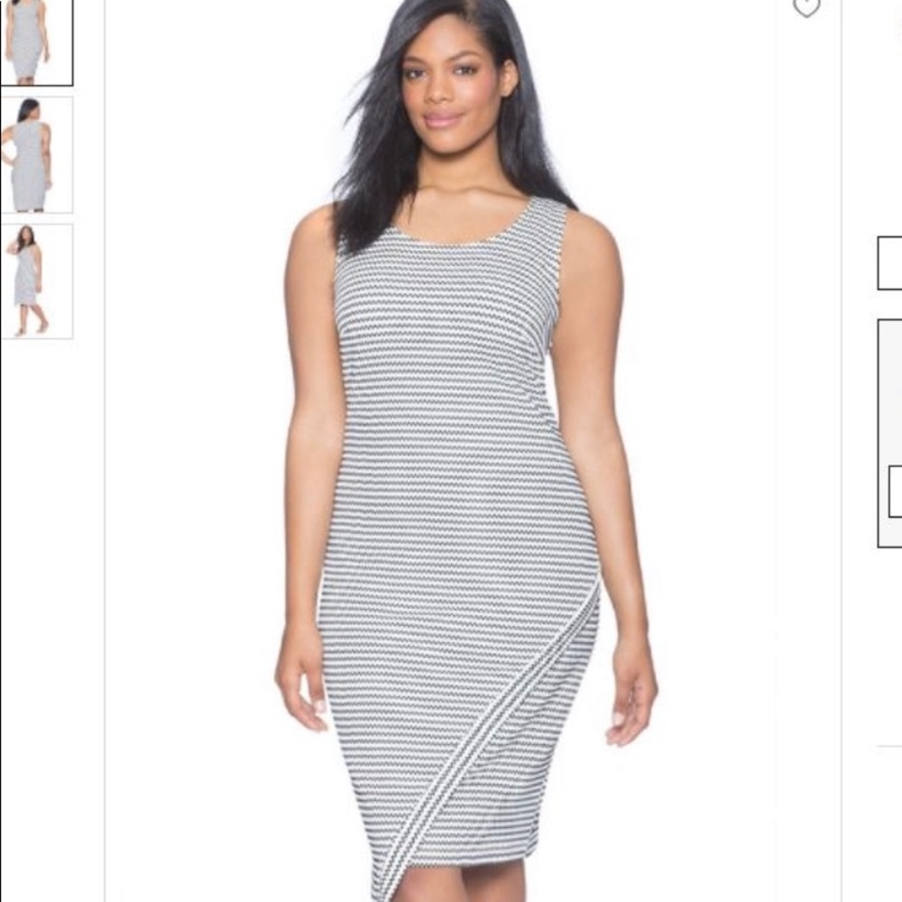 NWT Eloquii B&W Striped Bodycon Dress